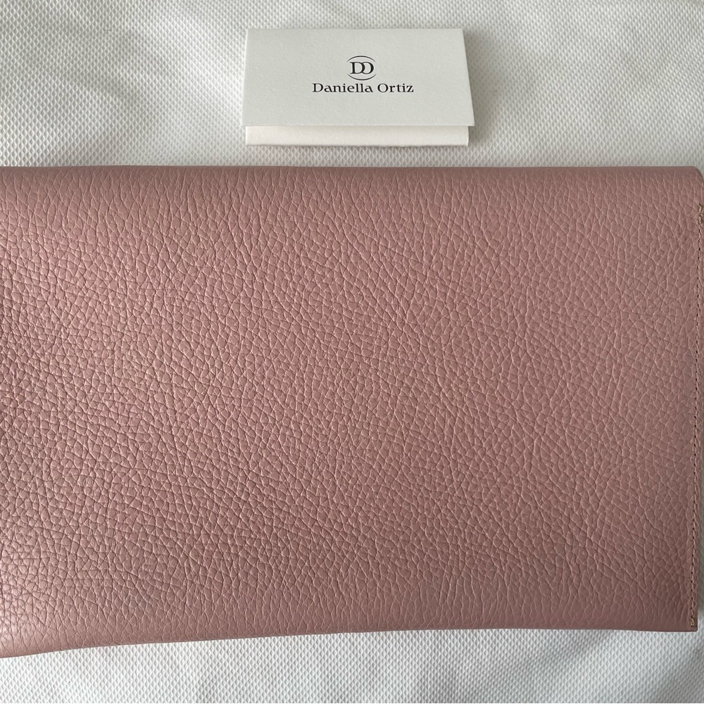 Daniella Ortiz NWT Pink Leather Fold Clutch - Picture 6 of 6